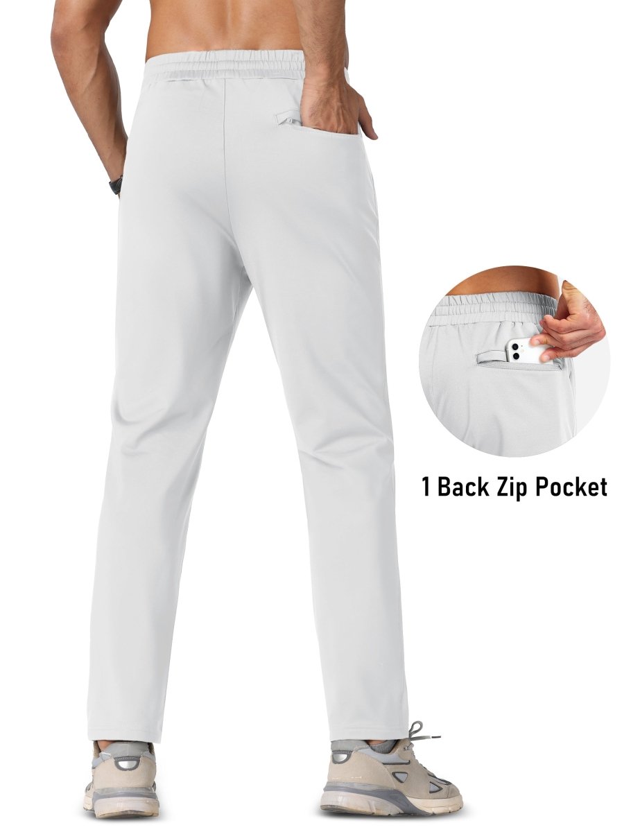 TACVASEN White Men's Fleece Lined Winter Warm Pants