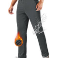 TACVASEN Dark Grey Men's Fleece Lined Winter Warm Pants