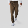 TACVASEN Brown Men's Fleece Sherpa Lined Sweatpants Thicken Warm Jogger Pants