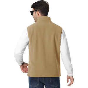 TACVASEN Navy Fleece Vest Sleeveless Outdoor Hiking Jacket