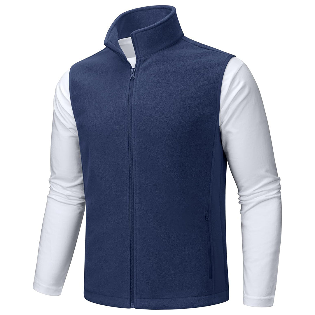 TACVASEN Royal Blue Fleece Vest Sleeveless Outdoor Hiking Jacket