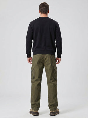 TACVASEN Army Green Men's Heavy Duty Multi - Pocket Straight Fit Cargo Pants
