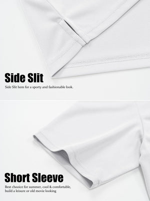 TACVASEN White Men's Henley Shirt Short Sleeve T-shirts
