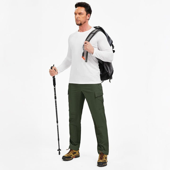 Men's Hiking Cargo Pants Quick Dry Water Resistant Travel Pants - AB25M3313