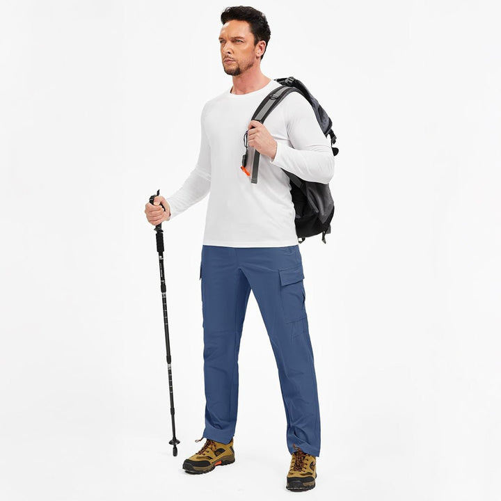 Men's Hiking Cargo Pants Quick Dry Water Resistant Travel Pants - AB25M3313