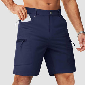 TACVASEN Navy Men's Hiking Cargo Shorts 10 Inch Lightweight Outdoor Work Travel Shorts