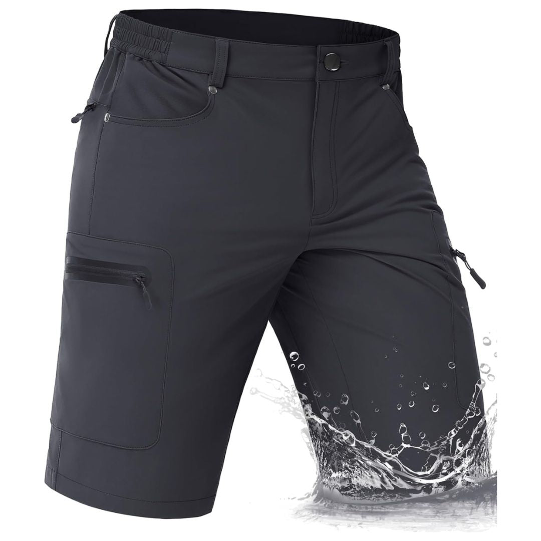 TACVASEN Dark Grey Men's Hiking Cargo Shorts 10 Inch Lightweight Outdoor Work Travel Shorts
