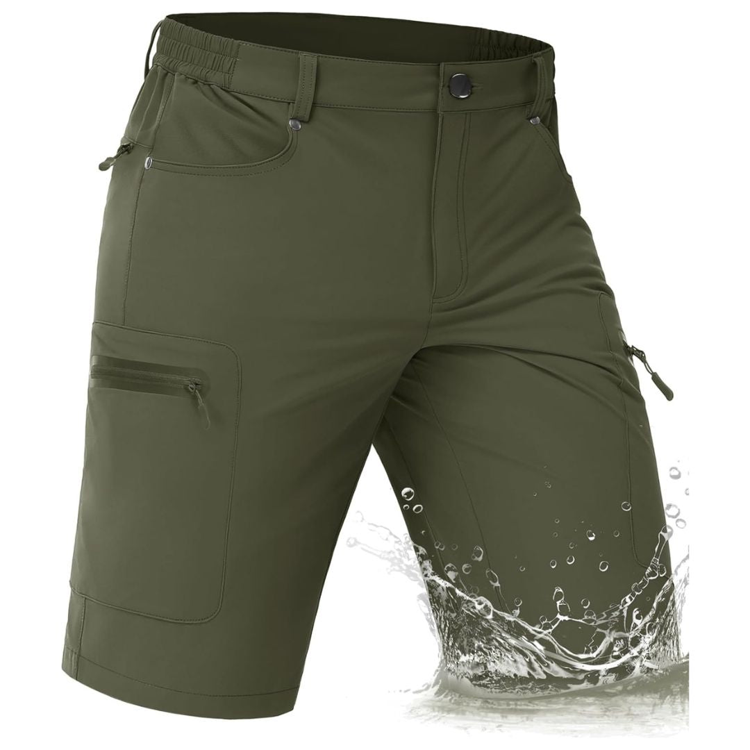 TACVASEN Army Green Men's Hiking Cargo Shorts 10 Inch Lightweight Outdoor Work Travel Shorts