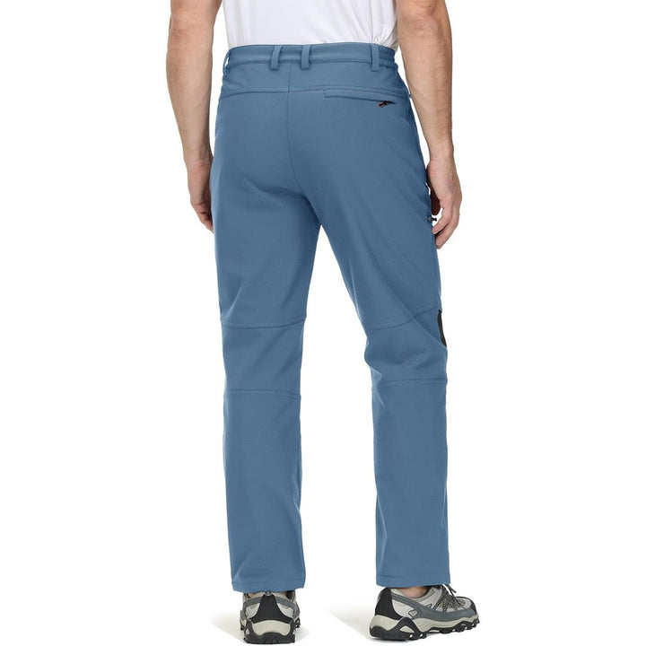 Men's Hiking Fleece Lined Reinforced Knees Softshell Pants - 996D