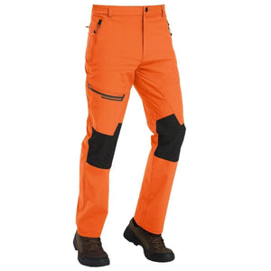 TACVASEN Bright Orange Men's Fleece Lined Windproof Water Resistant Ski Pants