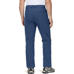 TACVASEN Khaki Men's Fleece Lined Windproof Water Resistant Ski Pants