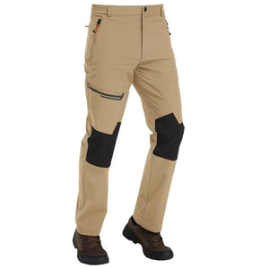 TACVASEN Khaki Men's Fleece Lined Windproof Water Resistant Ski Pants