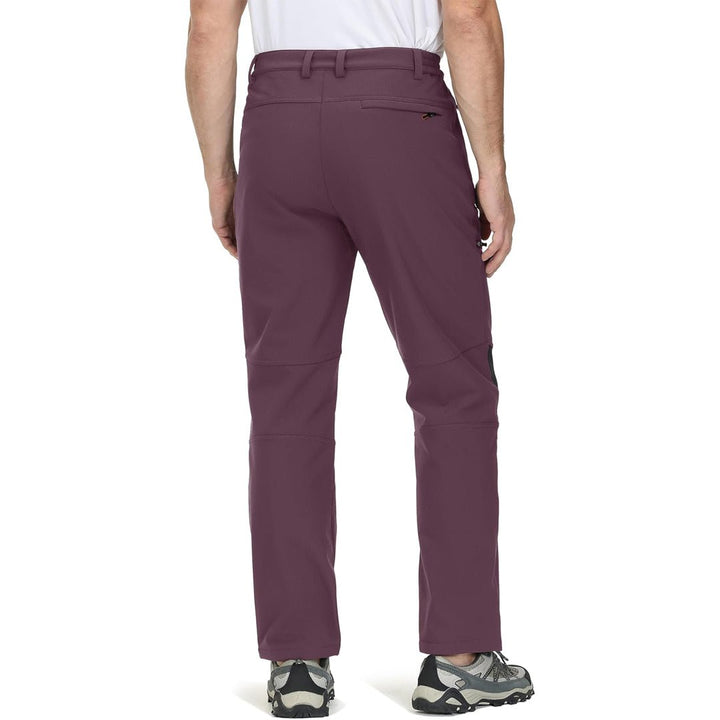 Men's Hiking Fleece Lined Reinforced Knees Softshell Pants - 996D