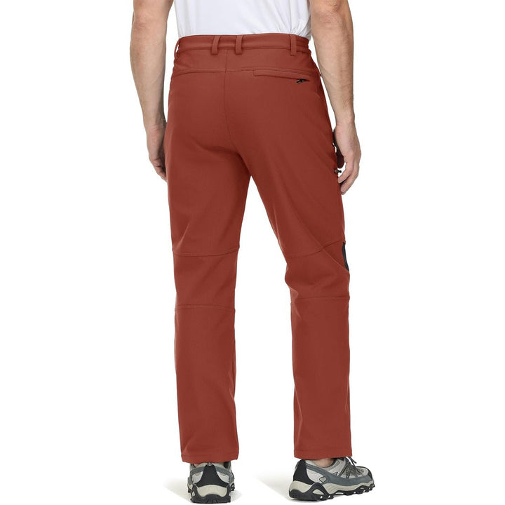Men's Hiking Fleece Lined Reinforced Knees Softshell Pants - 996D