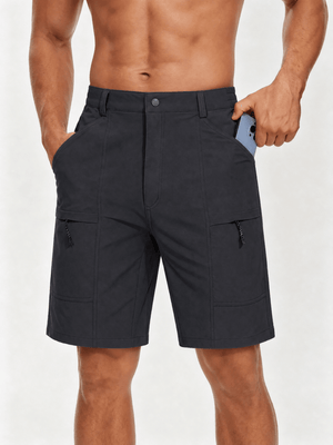 TACVASEN Black Men's Hiking Shorts Quick Dry Cargo Shorts