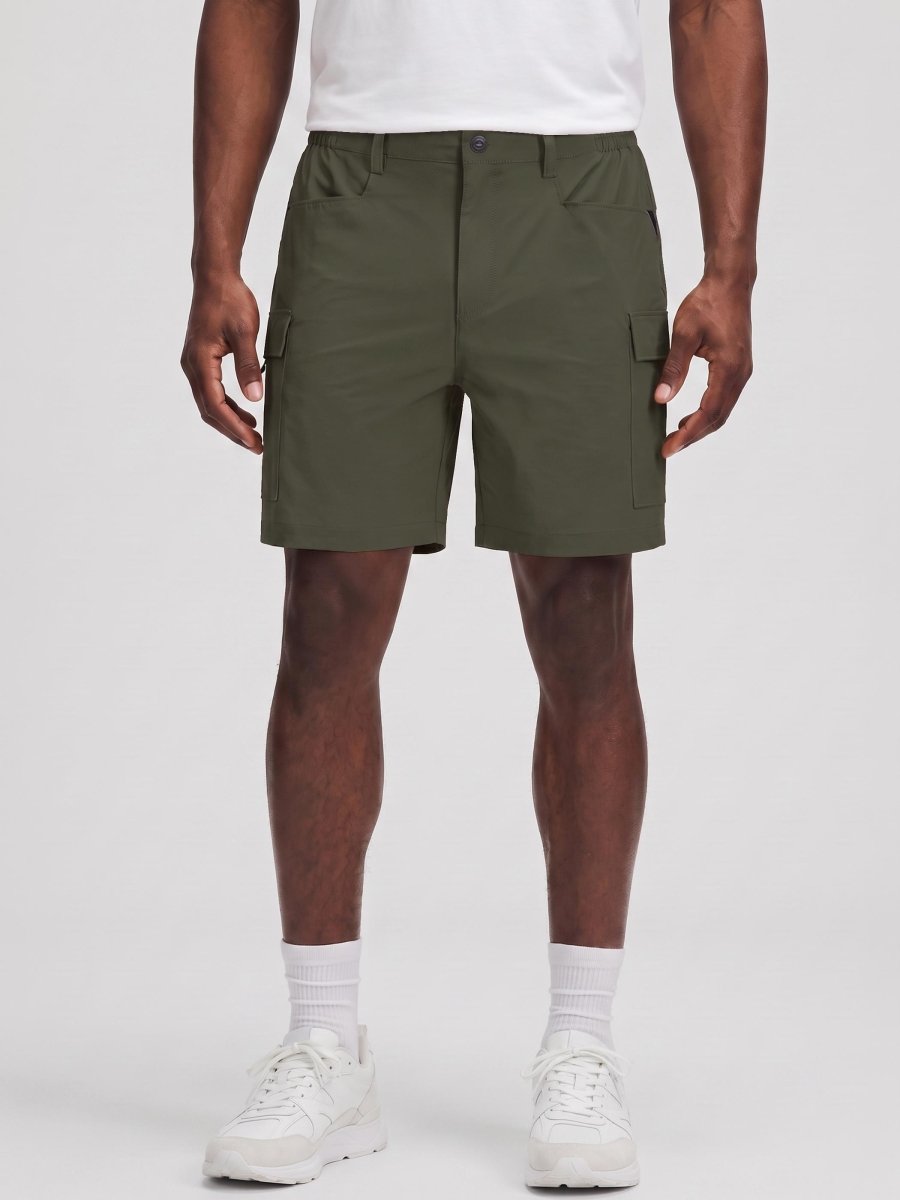 TACVASEN Army Green Mens Hiking Shorts Zippered Pockets