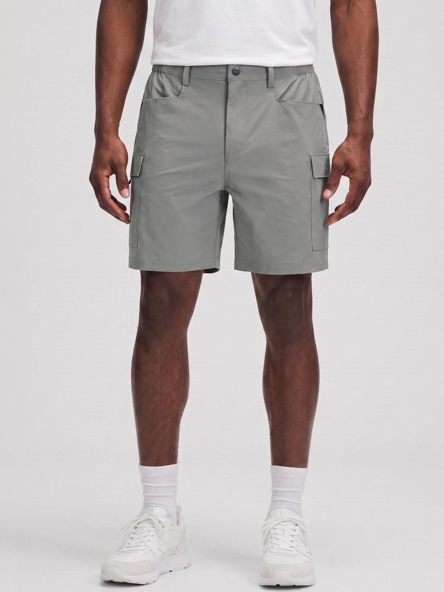 TACVASEN Medium Grey Mens Hiking Shorts Zippered Pockets