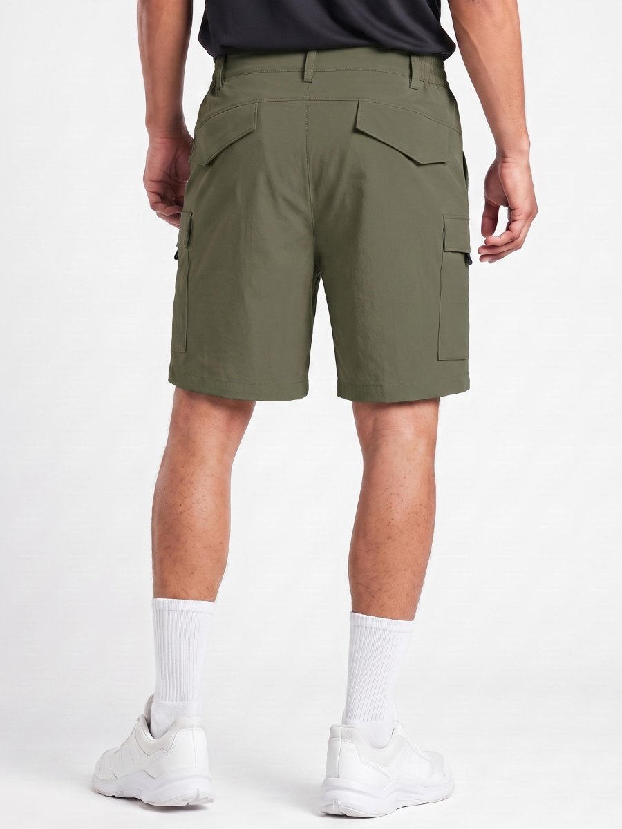 TACVASEN Army Green Mens Hiking Shorts Zippered Pockets