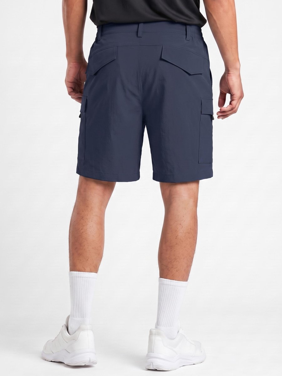 TACVASEN Navy Mens Hiking Shorts Zippered Pockets