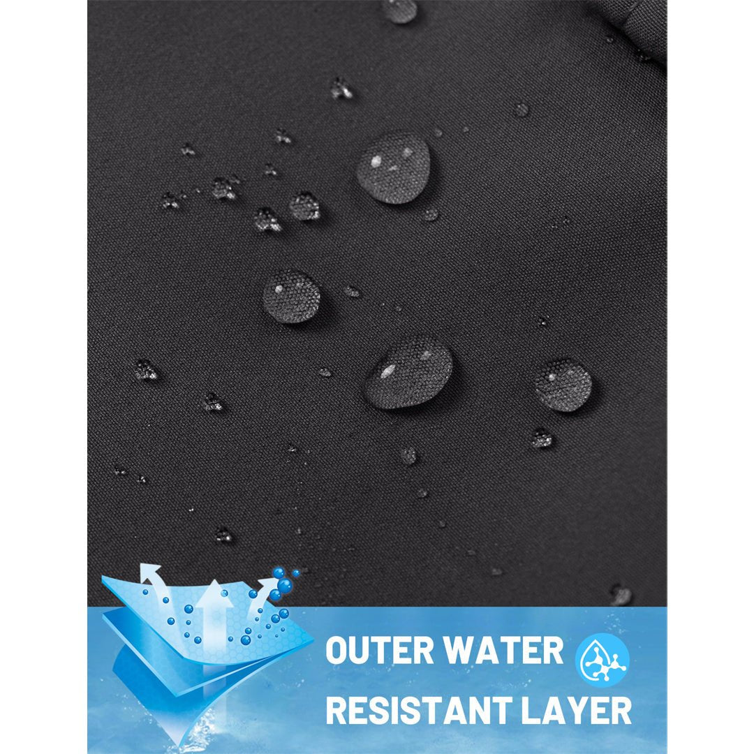 TACVASEN Black Hiking Water Resistant Combat Fleece Lined Pants