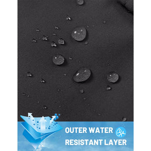 TACVASEN Black Hiking Water Resistant Combat Fleece Lined Pants