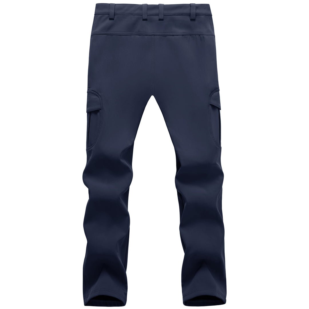 TACVASEN Khaki Hiking Water Resistant Combat Fleece Lined Pants