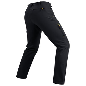 TACVASEN Black Insulated Fleece Lined Outdoor Snow Pants