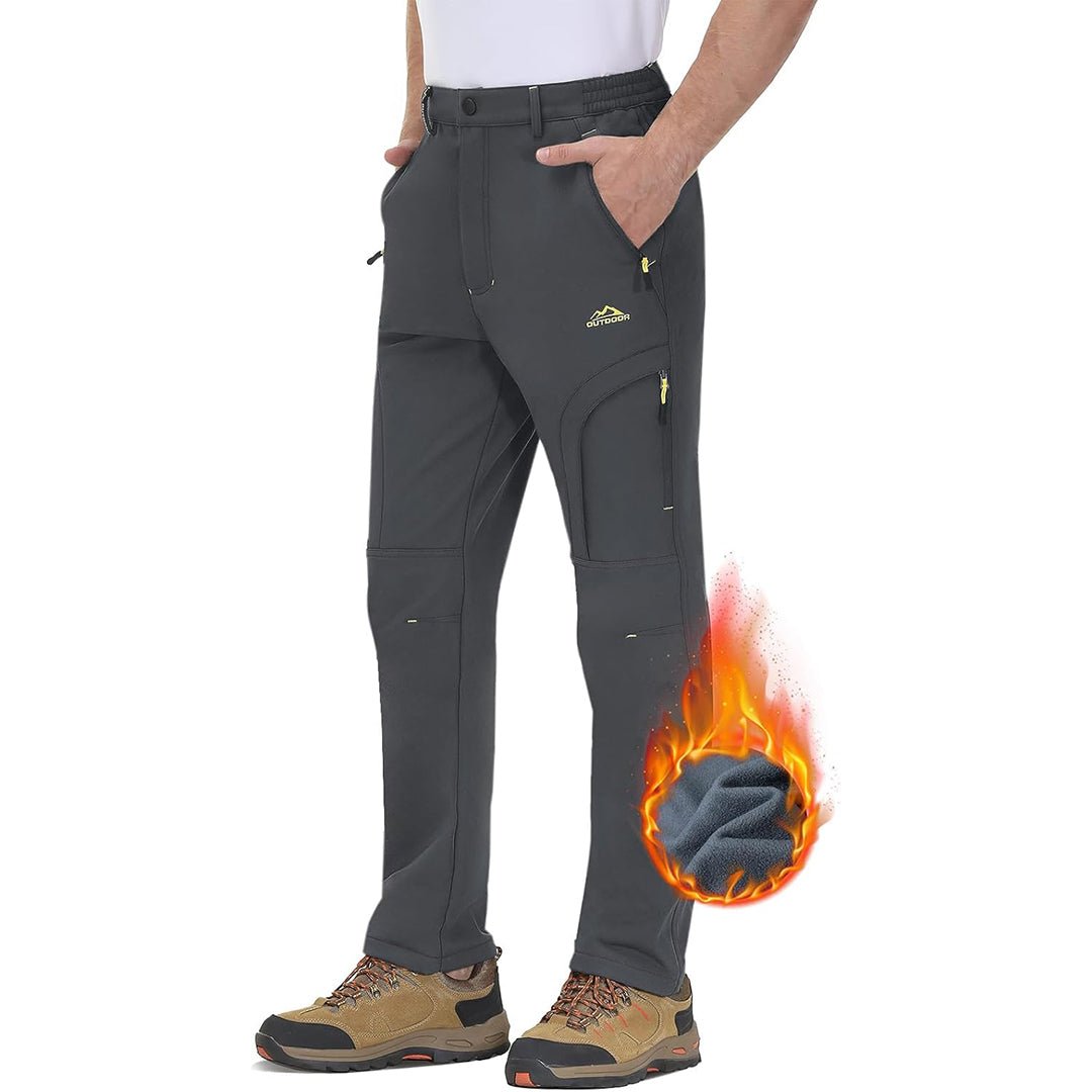 TACVASEN Dark Grey Insulated Fleece Lined Outdoor Snow Pants