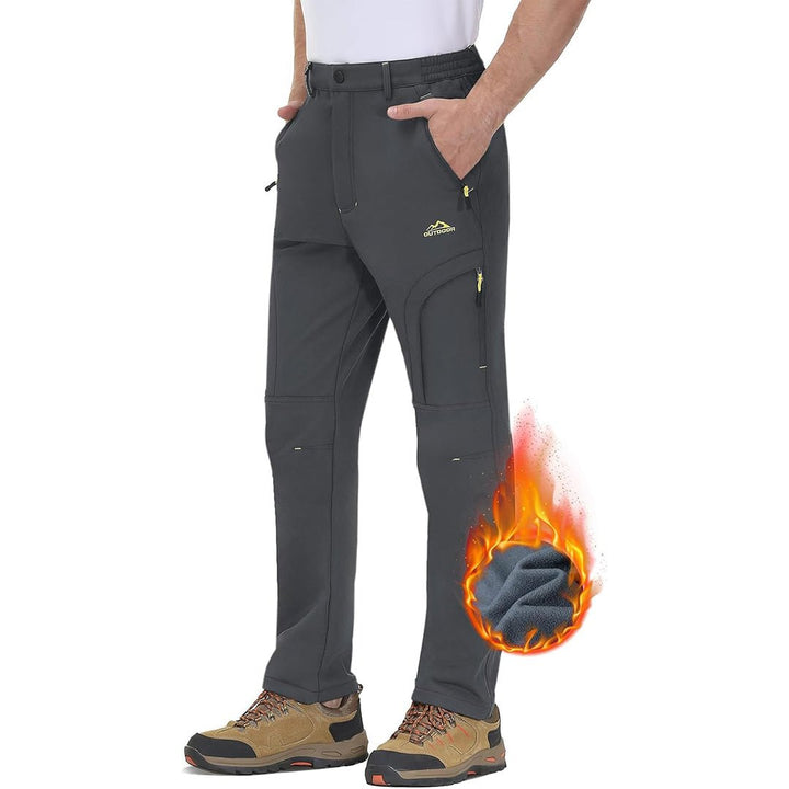 Men's Hiking Water Resistant Reinforced Knees Winter Pants - 6601D