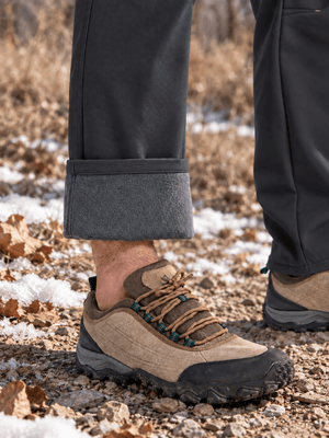 TACVASEN Black Mens Hiking Water Resistant Reinforced Knees Winter Pants