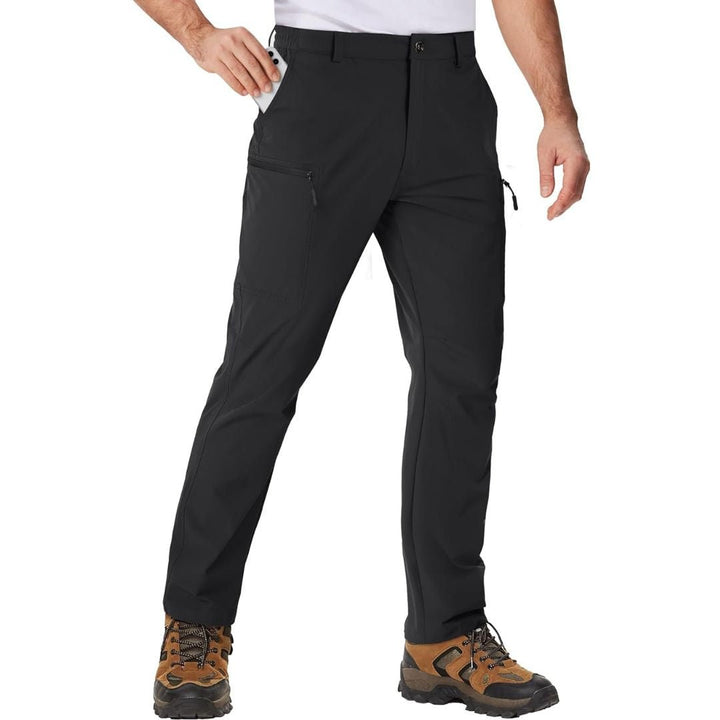 Men's Hiking Water Resistant Ripstop Pants Lightweight Quick Dry with 6 Pockets - Men's Hiking Clothing
