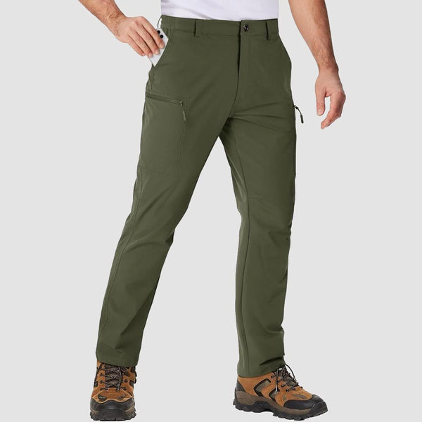 TACVASEN Army Green Men's Hiking Waterproof Ripstop Pants Quick Dry with 6 Pockets