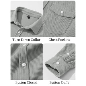Men's Corduroy Jacket Casual Lightweight Shirt Jacket - B23M2024