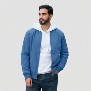 TACVASEN Royal Blue Men's Lightweight Bomber Jacket Casual Windbreaker