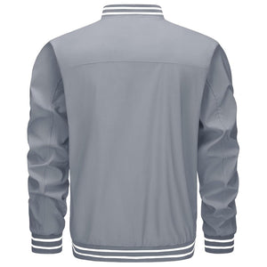 Men's Lightweight Bomber Jacket Casual Zip Up Spring Fall Windbreaker Coat - L20M202