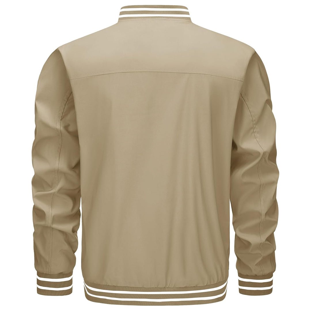 Men's Lightweight Bomber Jacket Casual Zip Up Spring Fall Windbreaker Coat - L20M202