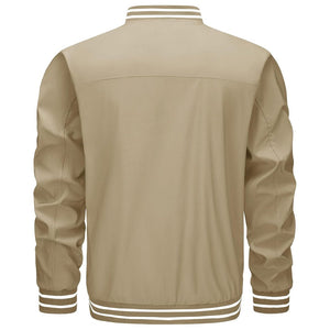 Men's Lightweight Bomber Jacket Casual Zip Up Spring Fall Windbreaker Coat - L20M202
