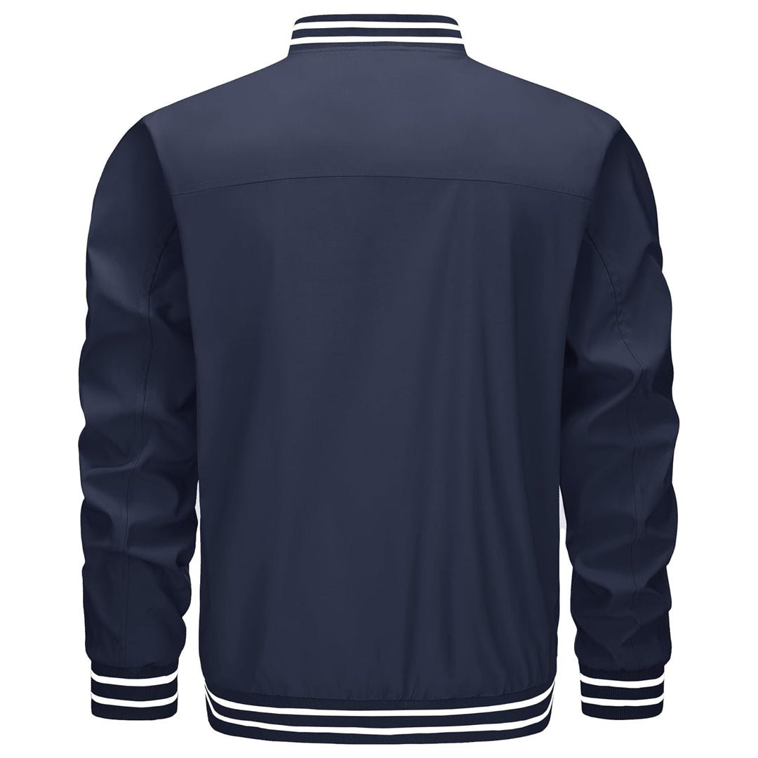 Men's Lightweight Bomber Jacket Casual Zip Up Spring Fall Windbreaker Coat - L20M202