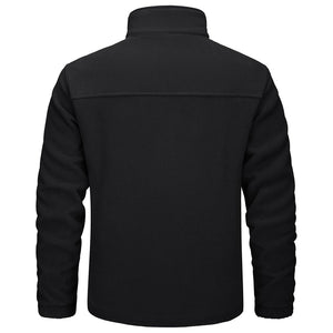 TACVASEN Black Lightweight Polar Fleece Jacket for Hiking