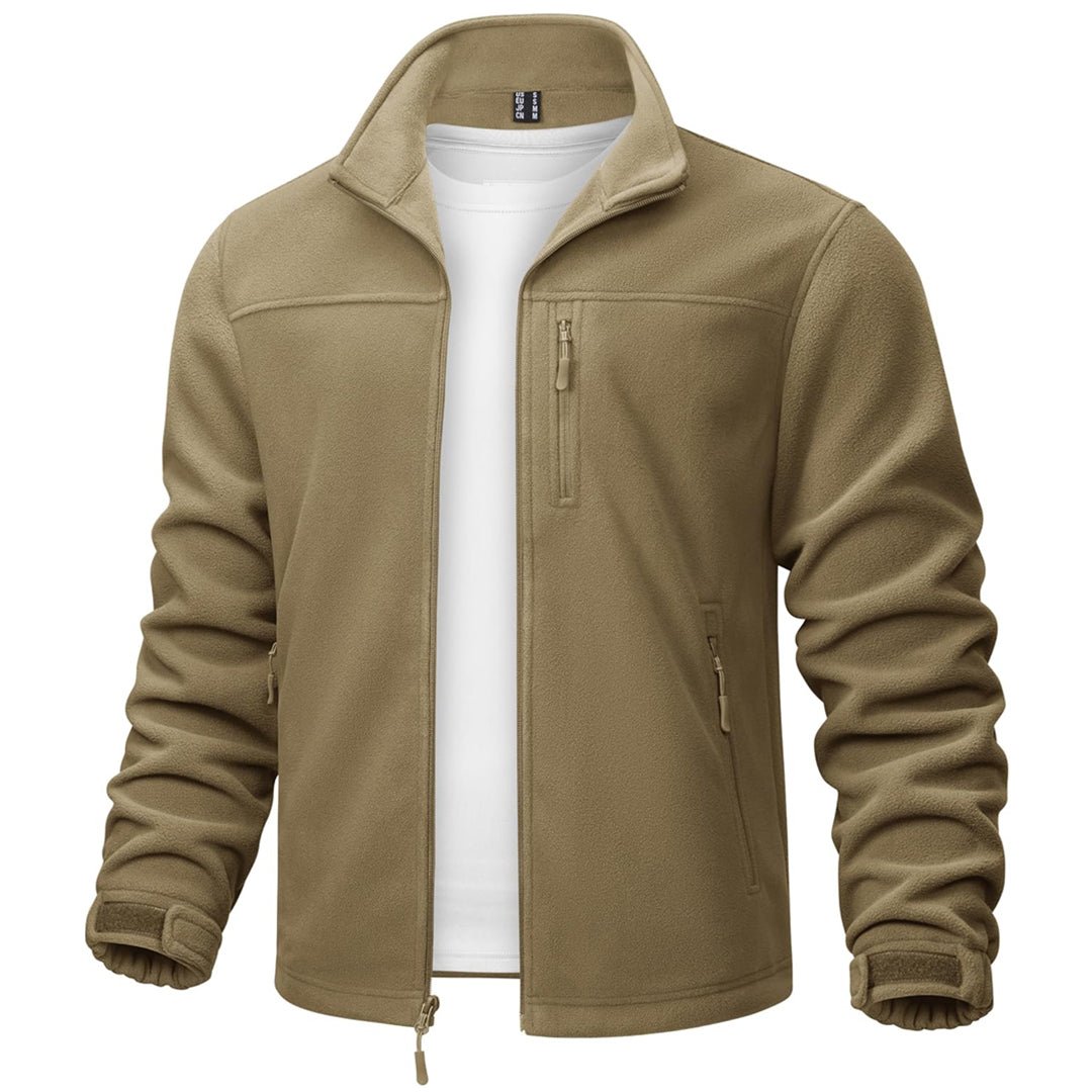 TACVASEN Blue Green Lightweight Polar Fleece Jacket for Hiking