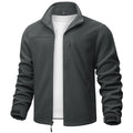 TACVASEN Dark Grey Lightweight Polar Fleece Jacket for Hiking