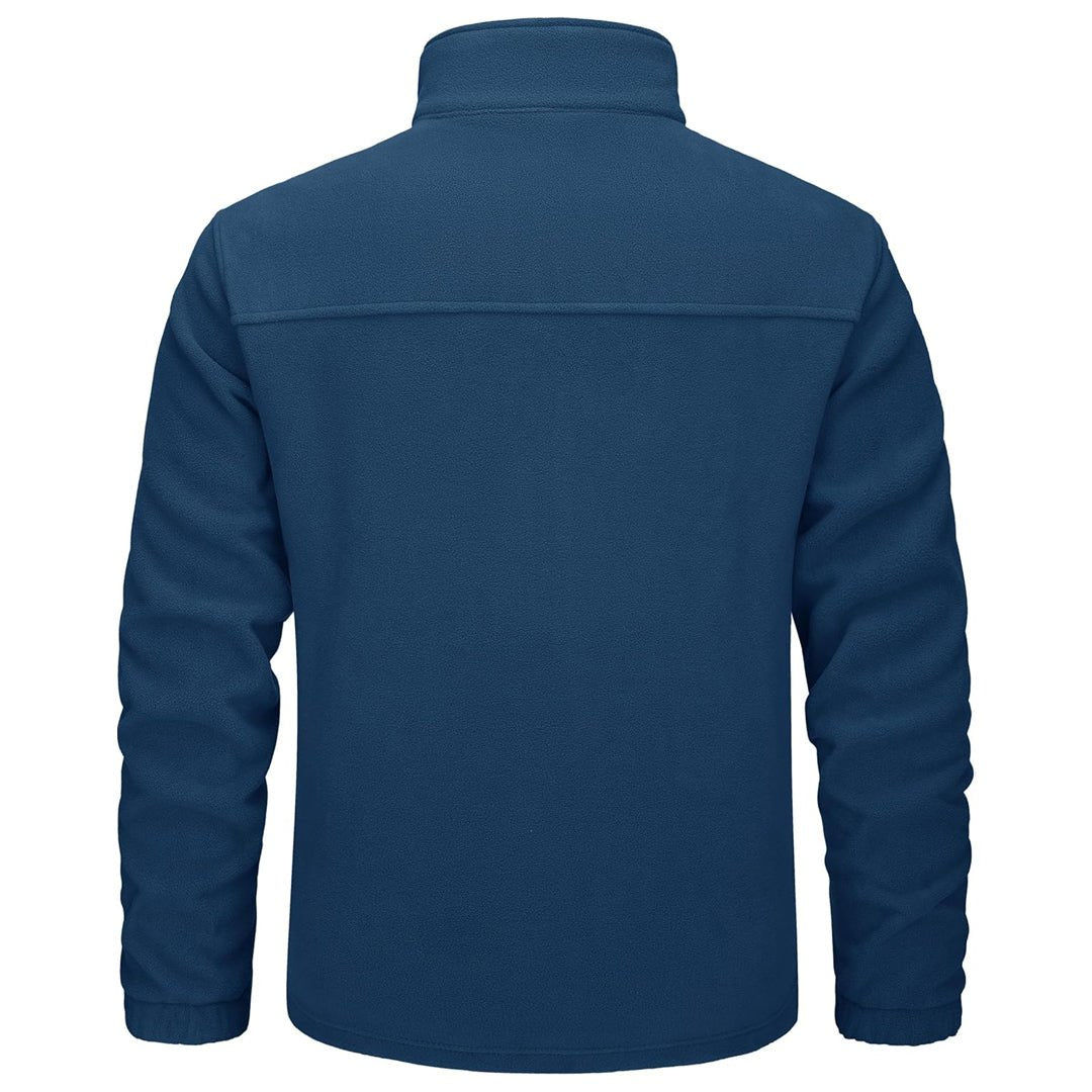 TACVASEN Blue Green Lightweight Polar Fleece Jacket for Hiking