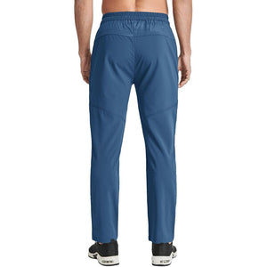 TACVASEN Black Men's Lightweight Quick Dry Hiking SweatPants with Zipper Pockets