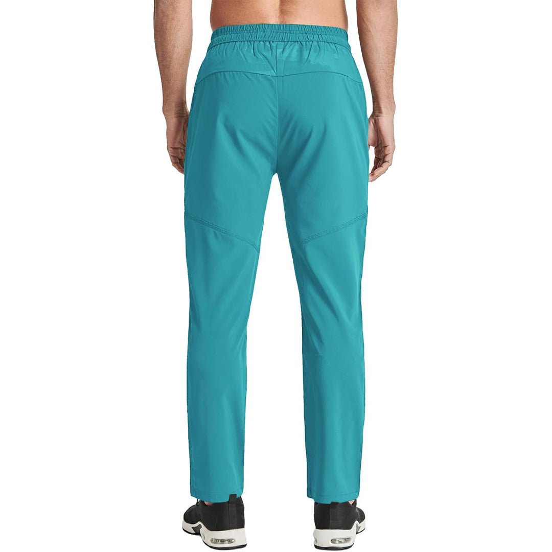 TACVASEN Black Men's Lightweight Quick Dry Hiking SweatPants with Zipper Pockets