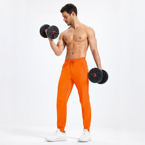 TACVASEN Orange Lightweight Quick Dry Sweat Pants for Hiking