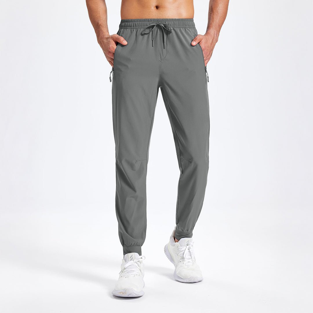 TACVASEN Light Grey Lightweight Quick Dry Sweat Pants for Hiking