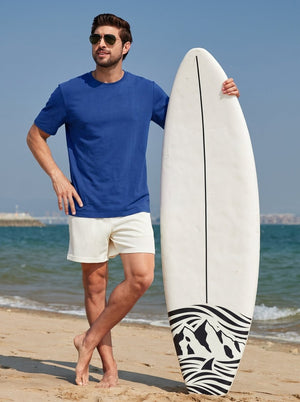 TACVASEN Royal Blue Men's Lightweight UPF 80+ Casual Crew Neck Tees