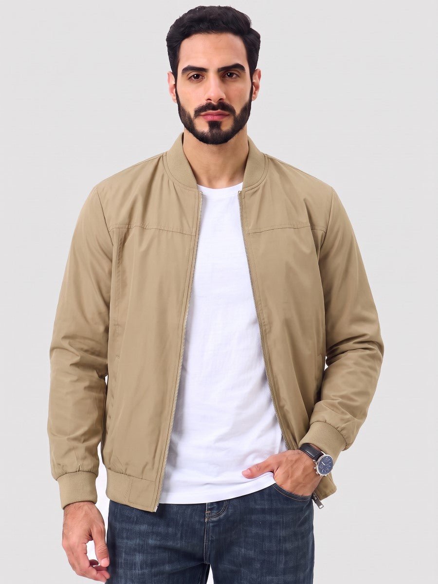 TACVASEN Khaki Men's Lightweight Water Resistant Bomber Jacket