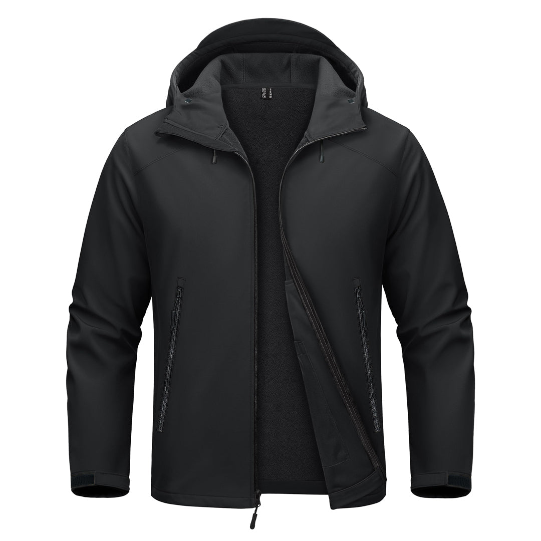 TACVASEN Black Lightweight Softshell Outdoor Tactical Jacket