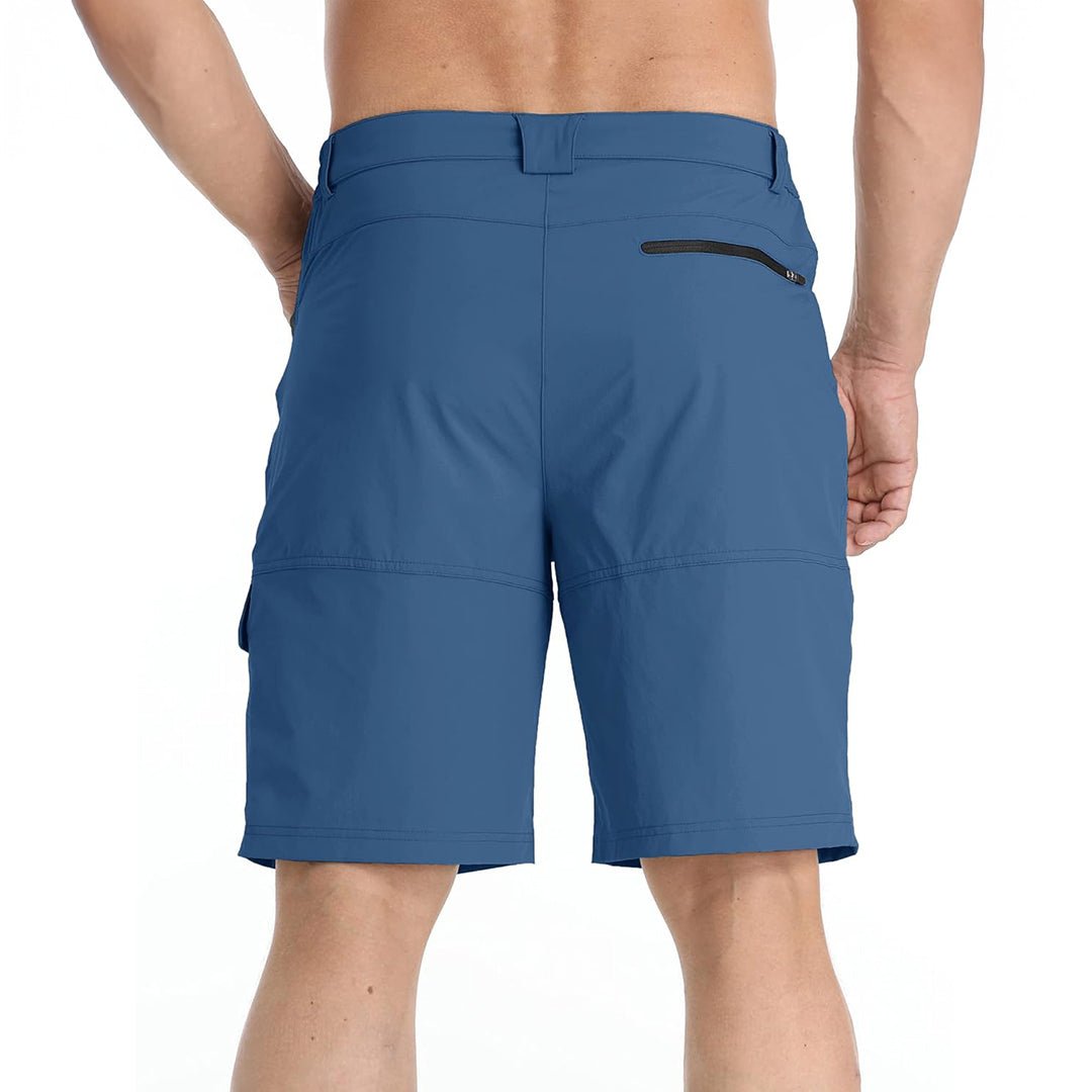 TACVASEN Blue Grey Utility Cargo Shorts Quick Drying